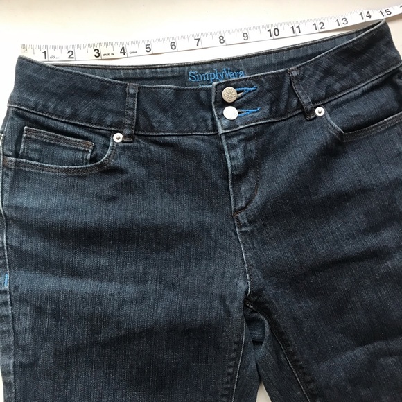 Simply Vera Vera Wang Straight Leg Jeans with Fringe size 6P - Picture 10 of 13